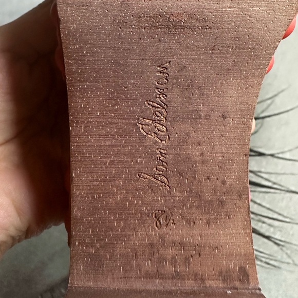 🌸SAM EDELMAN 🌸 Josefina Orange Suede Platform Wooden Sandals Size: 8.5 - Picture 11 of 12